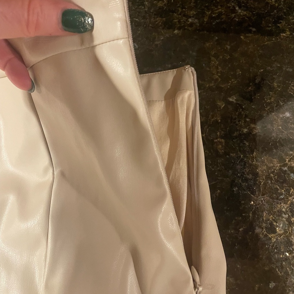 Faux Leather Midi Skirt - Picture 4 of 11